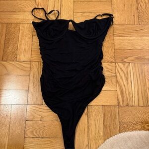 Jonathan Simkhai Black Chemise with Spaghetti Straps